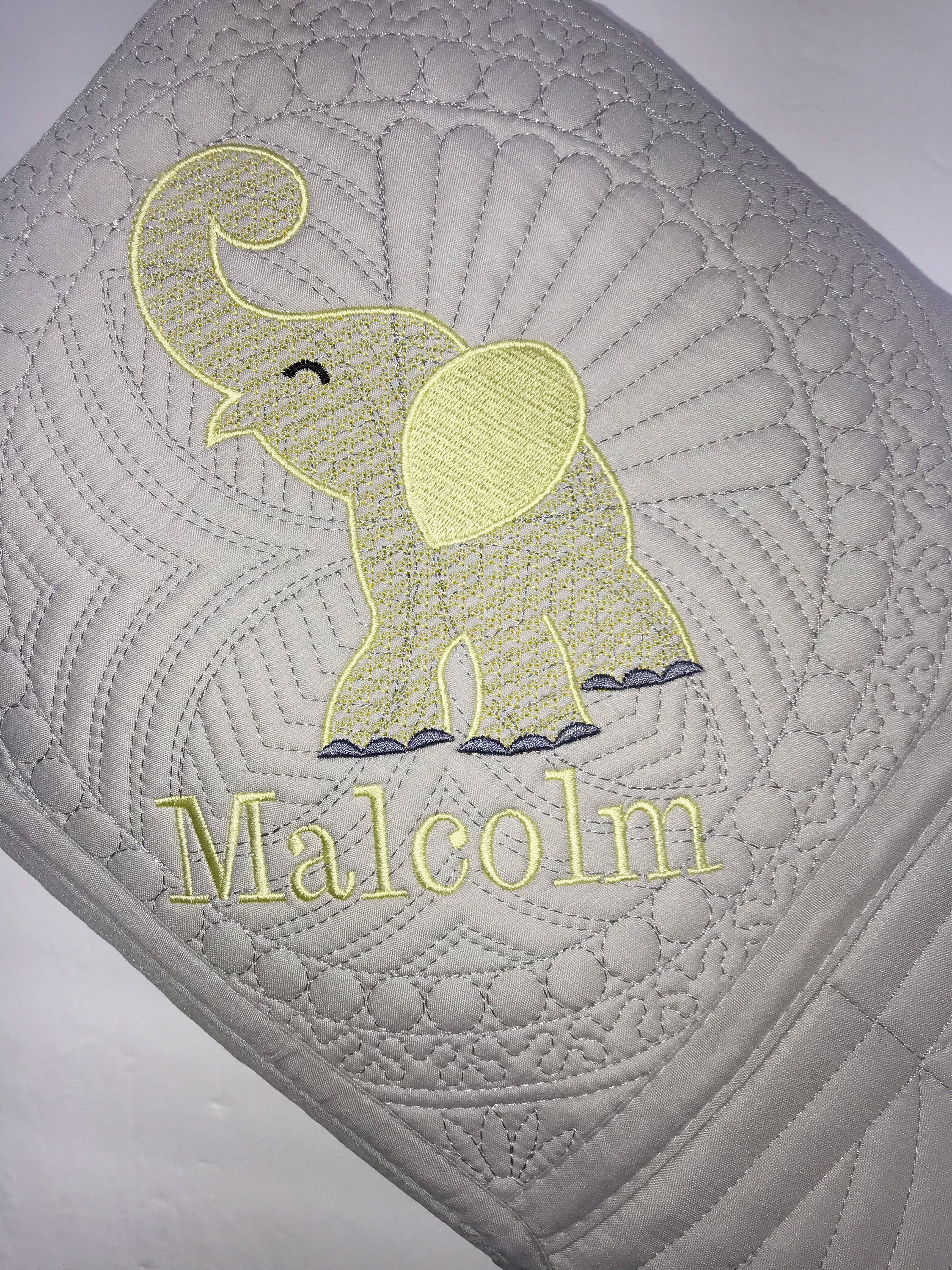 Heirloom Baby Quilt Personalized Baby Elephant Quilt Etsy