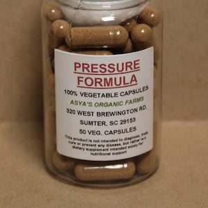 Pressure Formula 50 500mg Vegan Capsules + Free Shipping