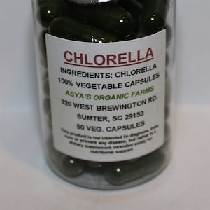 Organic Chlorella 50 500mg Vegan Capsules + Free Shipping