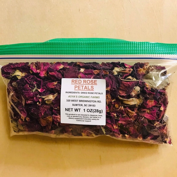 Organic Red Rose Petals