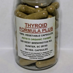 Thyroid Formula Plus 50 500mg Vegan Capsules + Free Shipping