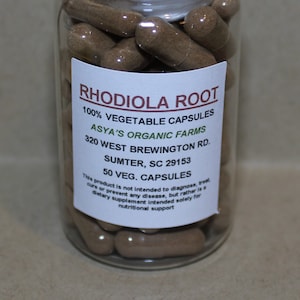 Bio Rhodiola Wurzel 50 500 mg Vegan Kapseln + kostenloser Versand