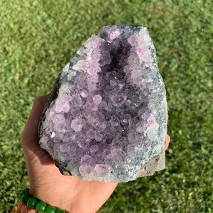Amethyst Cut Base With Hematite Inclusions | Crystal and Stones | Home Decor | Crystal and Stones