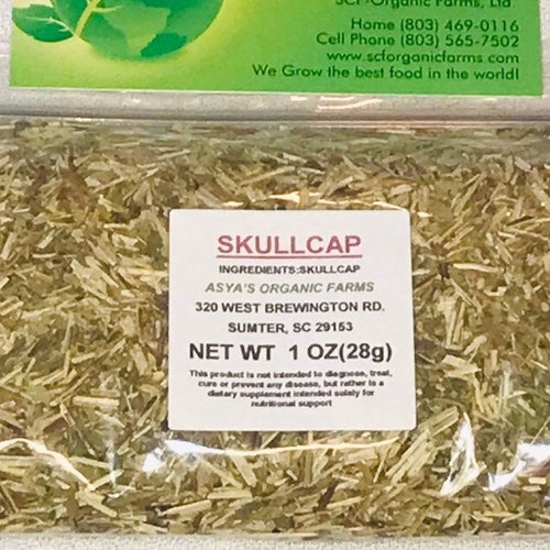 Organic Skullcap Tea 1 Oz Etsy