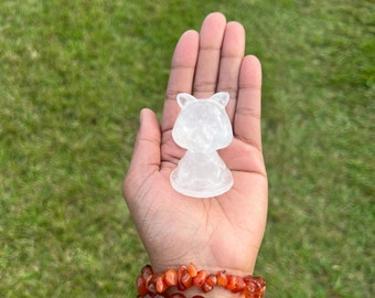 Clear Quartz Dog Carving Carving | Crystal and Stones | Home Decor | Crystal and Stones