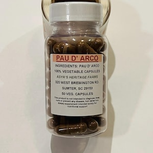 Pau D’arco Vegan Capsules, 500mg (50 Veg. Capsules)