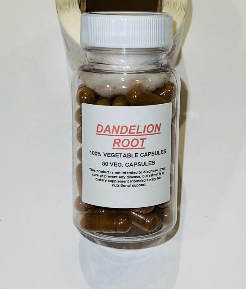 Organic Dandelion Root Vegan Capsules, 500mg (50 Count) image 2