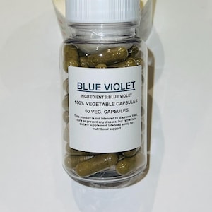 Blue Violet 50 500mg Vegan Capsules + Free Shipping