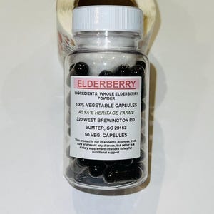Elderberry 50 500mg Vegan Capsules set + Free Shipping