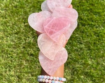 Rose Quartz ( Pink) Heart Carving | Crystal Heart Gemstone