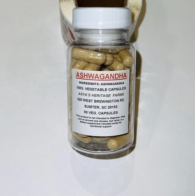 Ashwagandha 50 500mg Vegan Capsules + Free Shipping bild 1