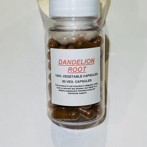 Dandelion Root 50 500mg Vegan Capsules + Free Shipping