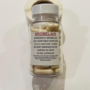 Bromelain (Pineapple Enzyme) 50 500mg Vegan Capsules + Free Shipping