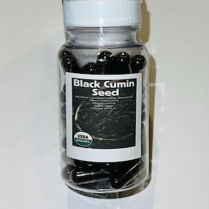 Black Cumin Seed 50 500mg Vegan Capsules + Free Shipping