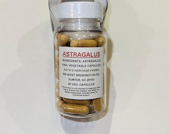 Astragalus Root 50 500mg Vegan Capsules + Free Shipping