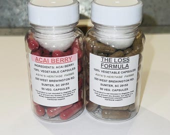 The Loss Formula Combo #1 Vegan Capsules with Acai Berry + Free Shipping