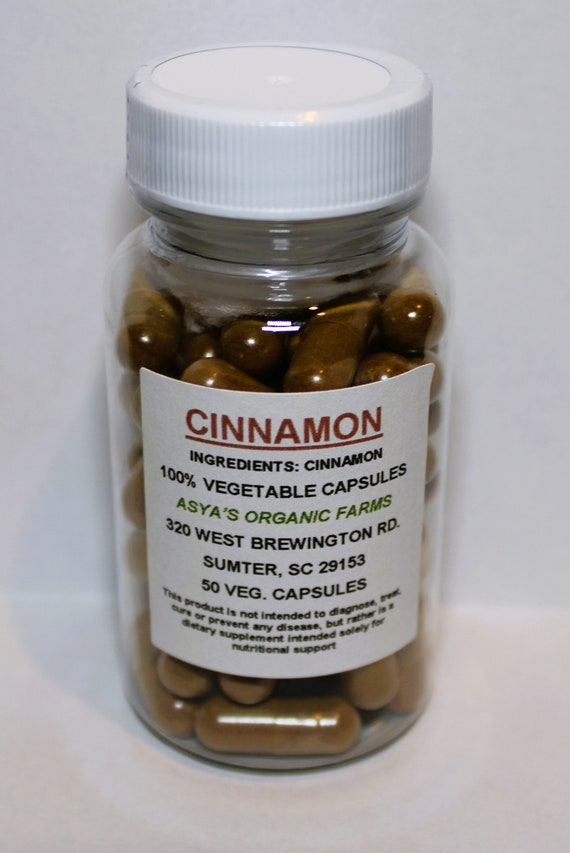 Organic Cinnamon 50 500mg Vegan Capsules Free Shipping Etsy 日本
