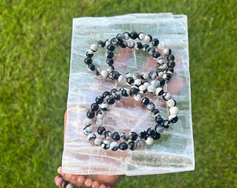 Orca Agate Crystal Bracelet 8mm