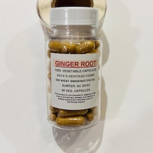 Ginger Root Vegan Capsules, 500mg (50 Veg. Caps) image 1