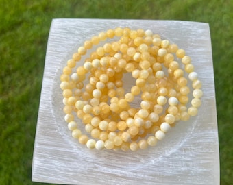 Orange Calcite 6mm Elastic Bracelet | Crystal and Stones | Crystal Jewelry | Crystal Bracelets
