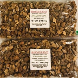 Té orgánico de raíz de bardana