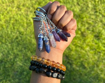 Order Add-On Crystal Keychain | Crystal and Stones | Home Decor | Crystal and Stones | Amethyst Keychain | Sodalite Keychain