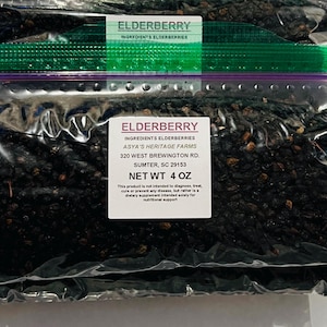 Elderberry Tea/Dried Berries 2oz or 4oz