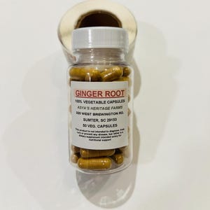 Ginger Root Vegan Capsules, 500mg (50 Veg. Caps) image 2