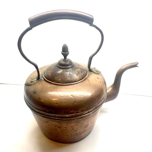 Vintage Solid Copper Kettle, Vintage Simplex Patent Kettle, Vintage Kettle, Antique Kettle, brass kettle