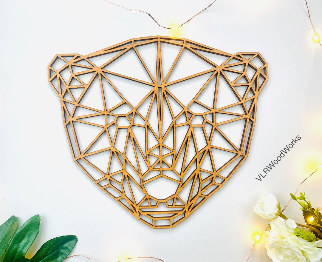 Geometric Animals Wall Art Wood Decor Picture Screen Divider Display Ornament Nursery Living