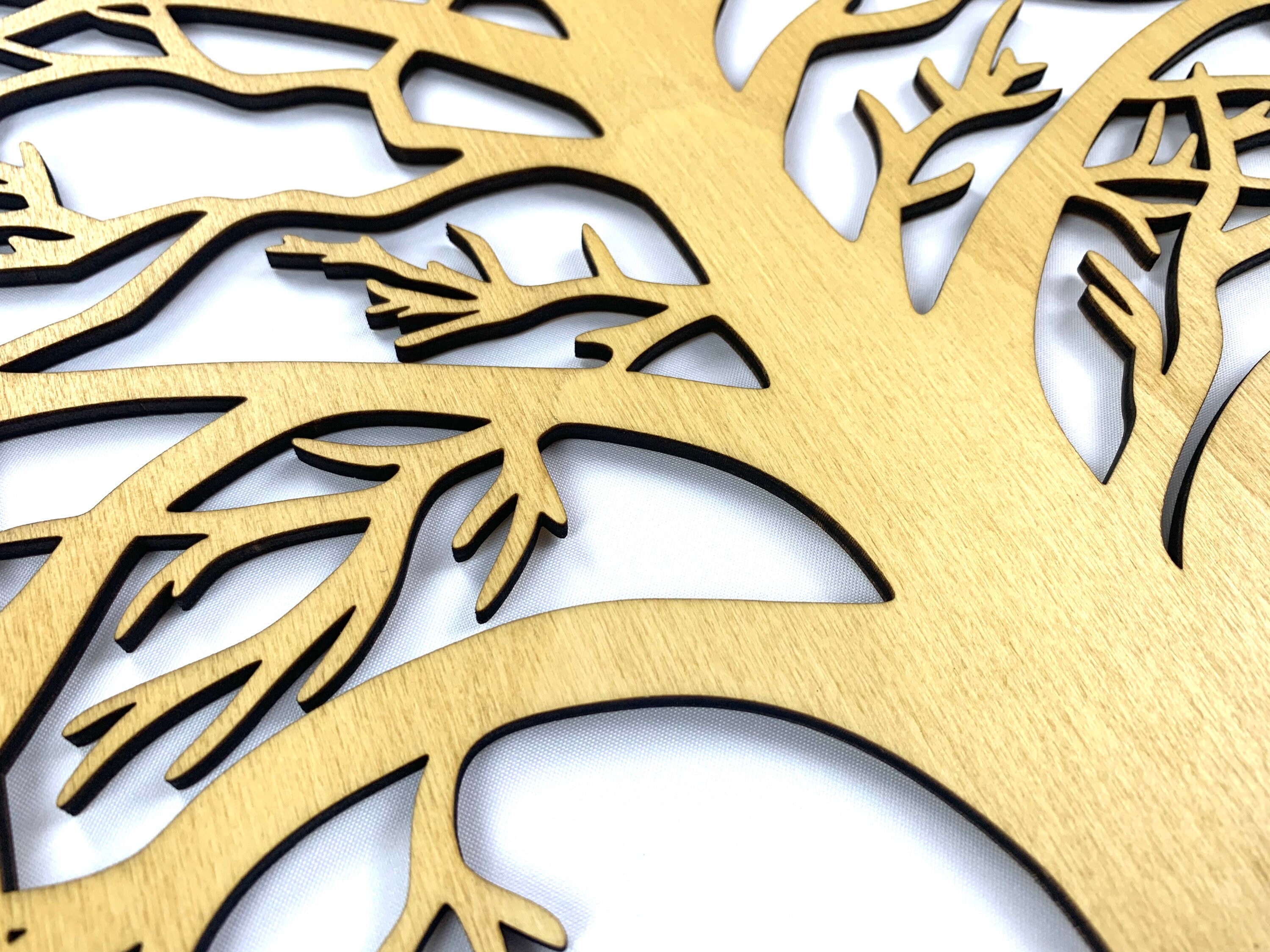 Large Tree of Life 3D Wall Art wood art decor picture Openwork Etsy