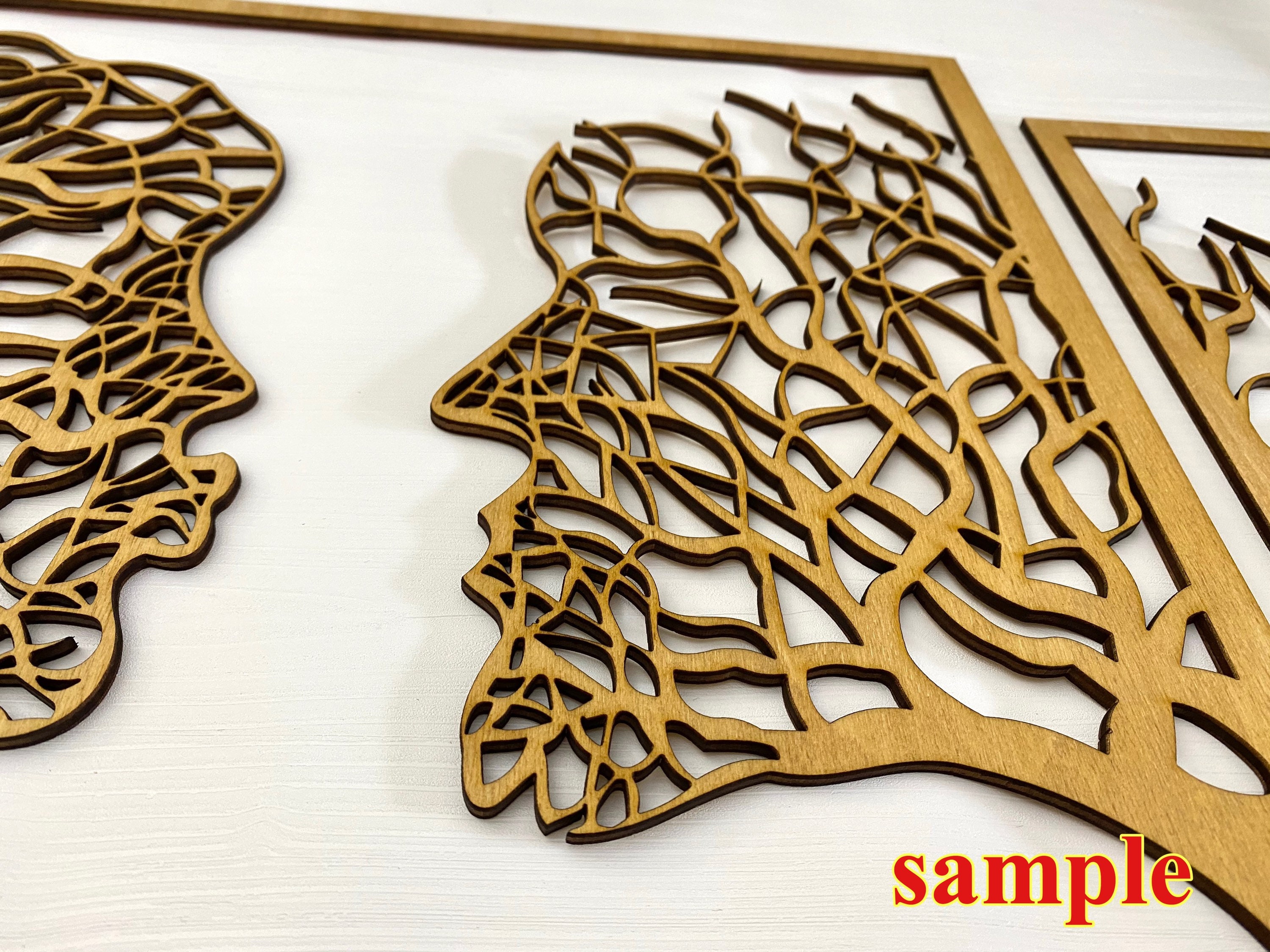 Large Tree of Life 3D Wall Art wood art decor picture Openwork Etsy