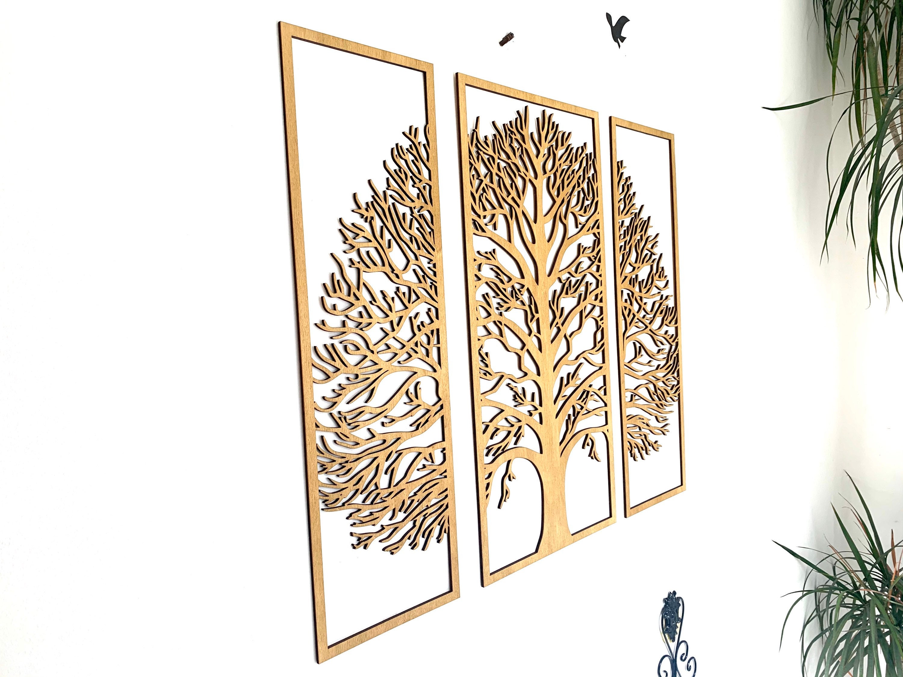 Large Tree of Life 3D Wall Art wood art decor picture Openwork Etsy