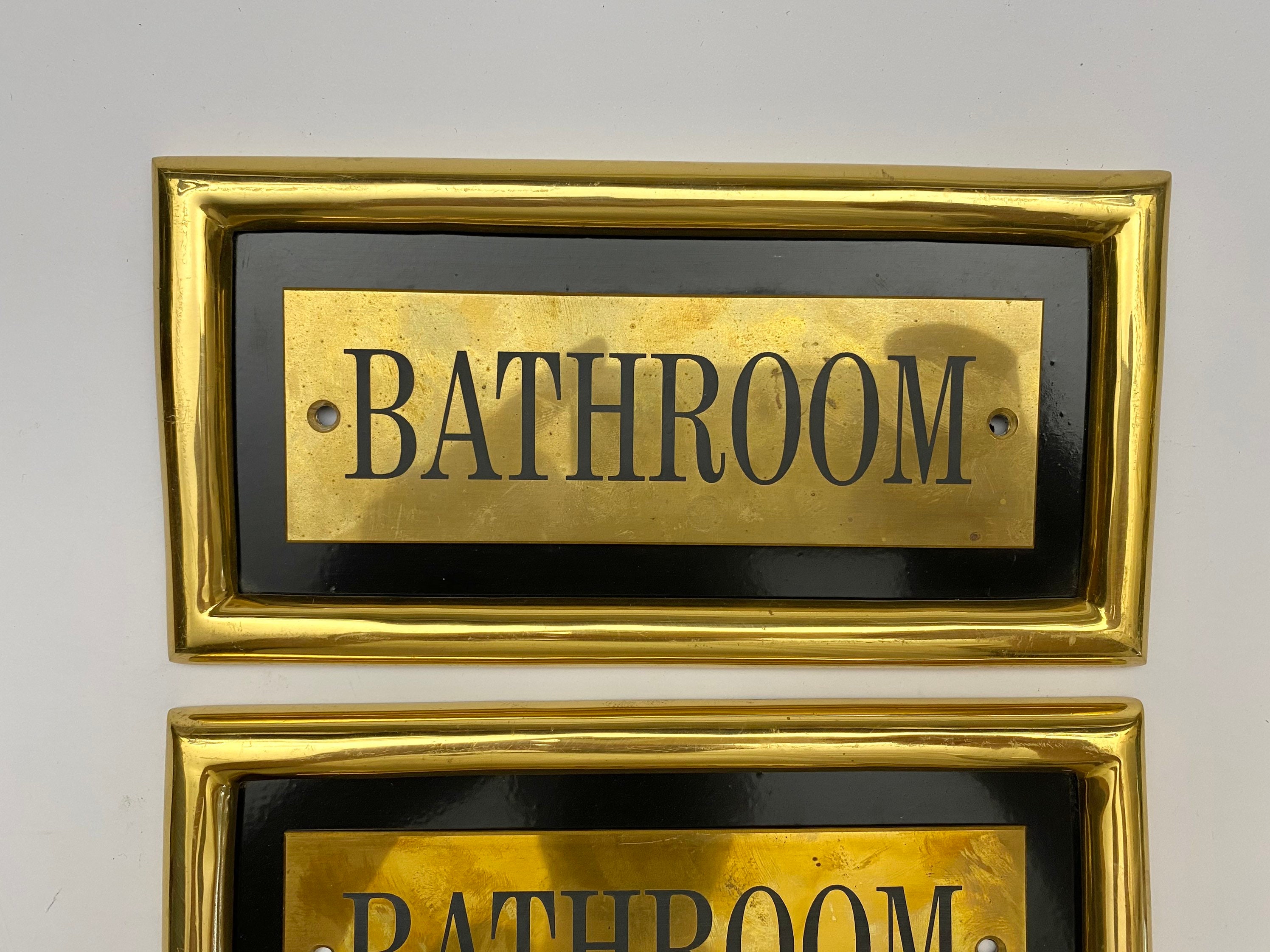 Vintage brass Bathroom sign bar pub house n07 Etsy