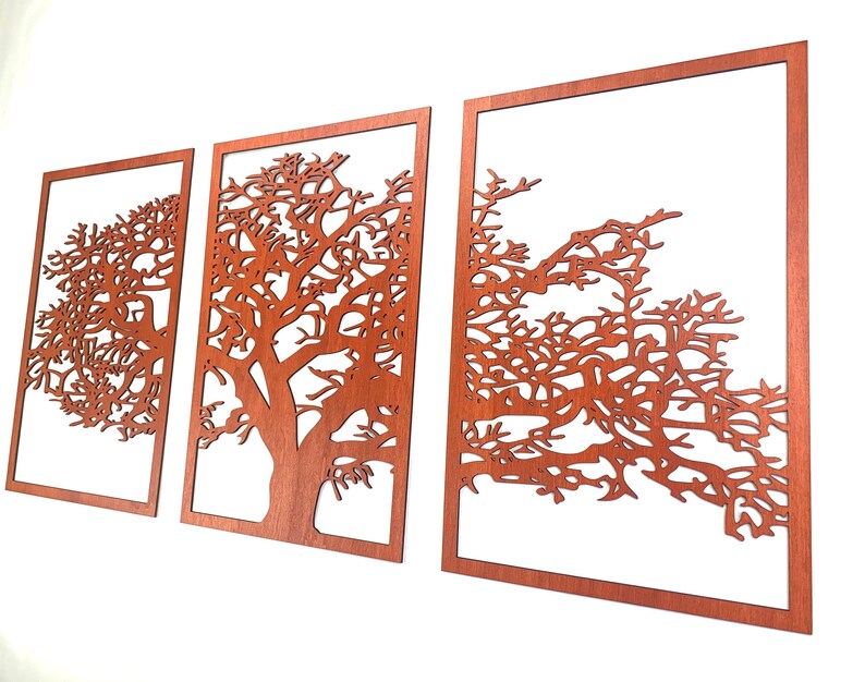Large Tree of Life 3D Wall Art Wood Art Decor Picture Openwork Etsy UK
