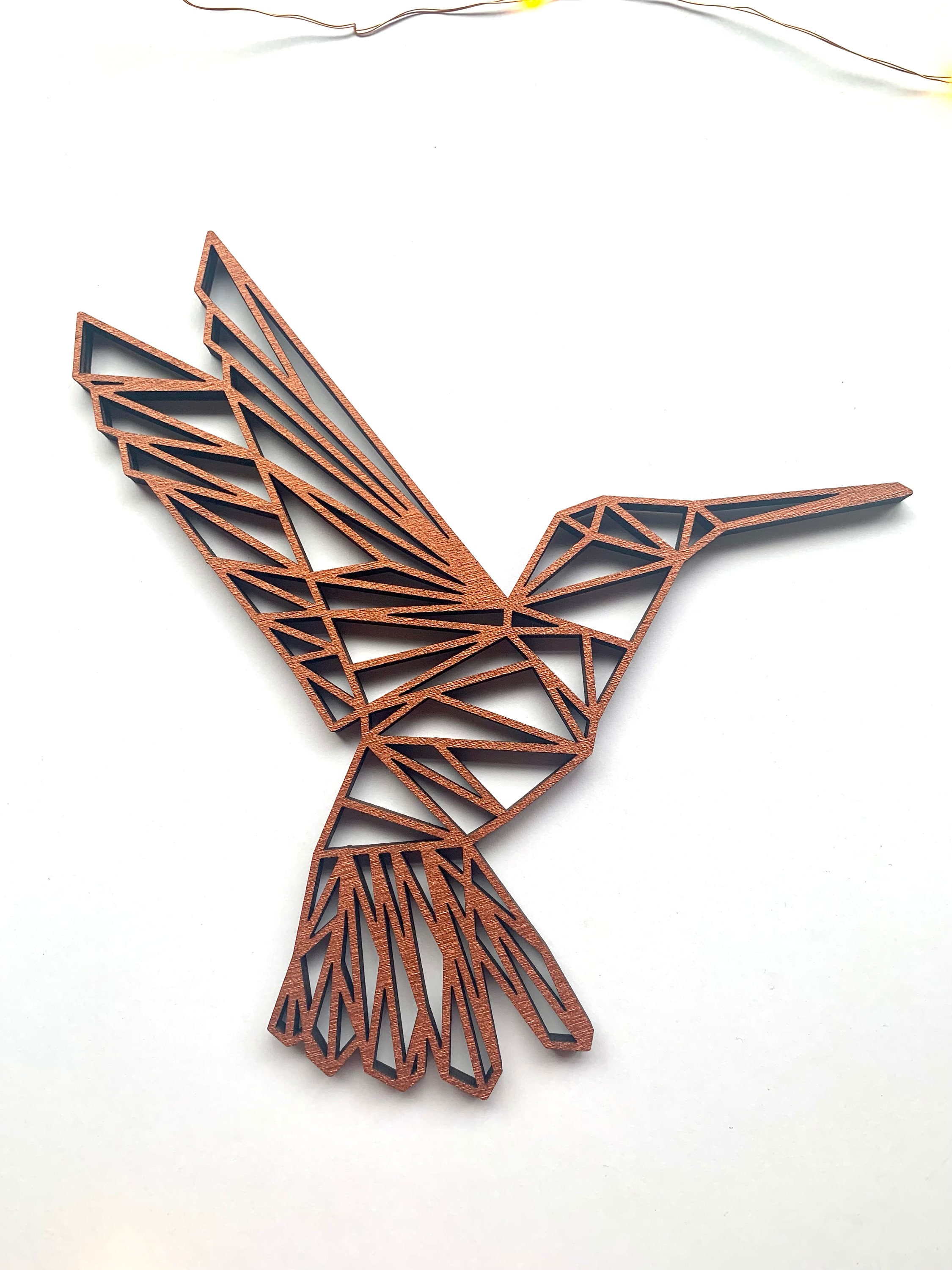 Geometric Hummingbird Wall Decor Wooden Bird Wall Decor Etsy UK