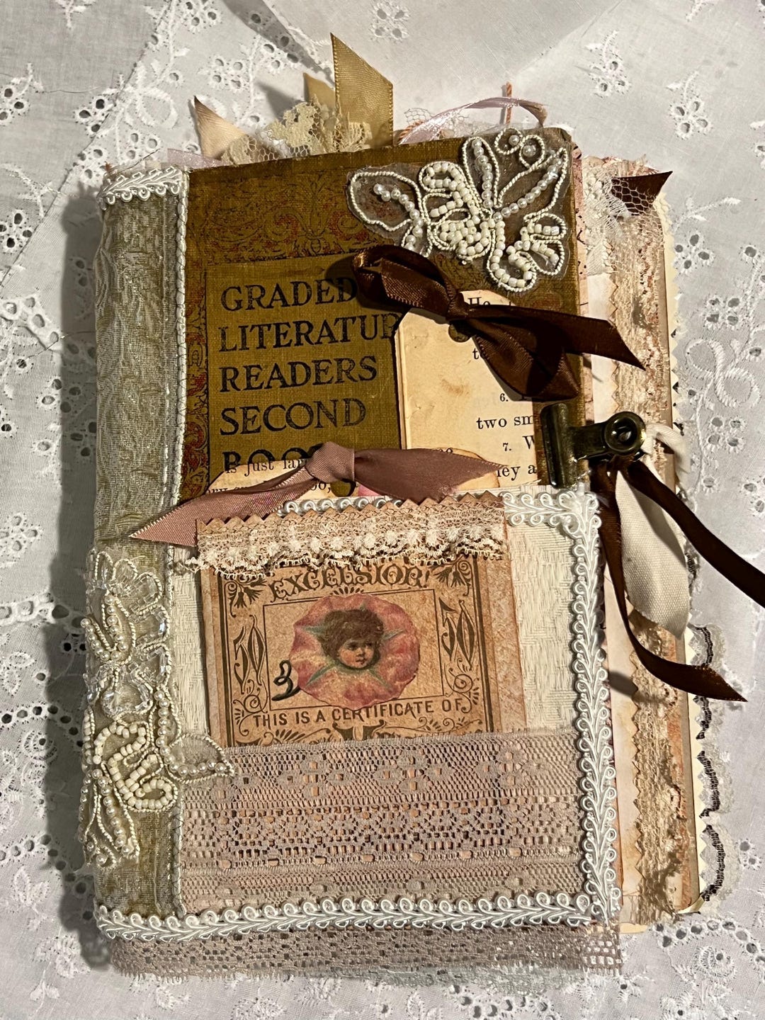 Handmade Junk Journal Antique School Book Theme - Etsy