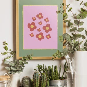 Cottagecore Floral Art – Ditsy Vintage-Inspired Flower Print, Digital Download, Printable Wall Poster