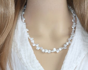 Echte barocke Perlenkette, kleine barocke Perlenkette