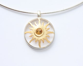 Sun with citrine (without chain)