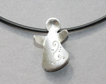 Guardian angel pendant silver with tender vine (without ripe)