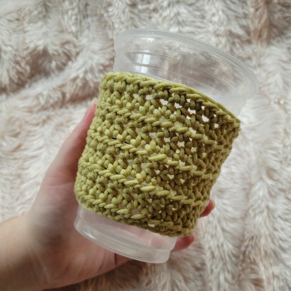 Crochet Starbucks cup cozy iced coffee coozie fits venti and grande choose your color drink cozie