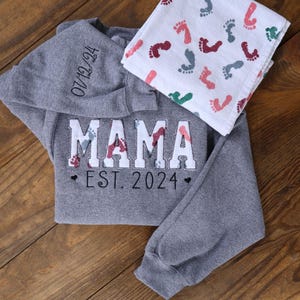 MAMA Hospital Blanket Sweatshirt with Custom Sleeve