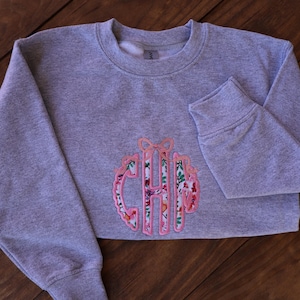 Youth Embroidered Monogram Sweatshirt