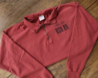 Nurse Labor and Delivery Embroidered Quaterzip