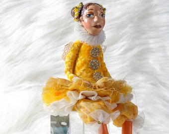 OOAK handmade doll,  decorative doll, collectible