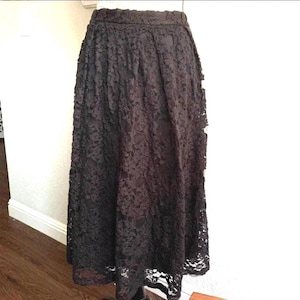 Stevie Nicks Style Vintage 90’s black lace witchy skirt