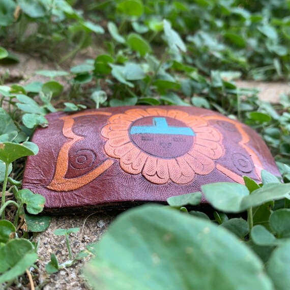 Vintage Sunface Leather Belt Buckle - Etsy