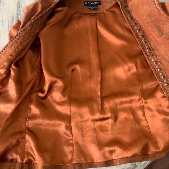 Boho vintage 90’s suede leather coat - image 6