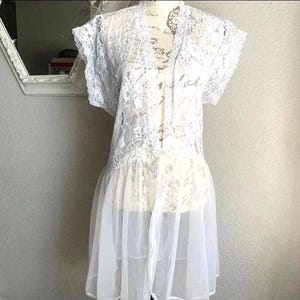 Vintage 80’s White Lace Kimono